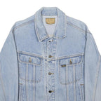 LEE Mens Blue Denim Jacket L Cotton Button Closure Classic Fit Casual Outerwear