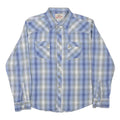 WRANGLER Mens Blue & Grey Check Shirt M Western Style Cotton Blend
