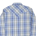WRANGLER Mens Blue & Grey Check Shirt M Western Style Cotton Blend