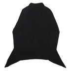 ANA Womens Black Plain Pullover Jumper Crew Neck Polyester Blend XL Lightweight