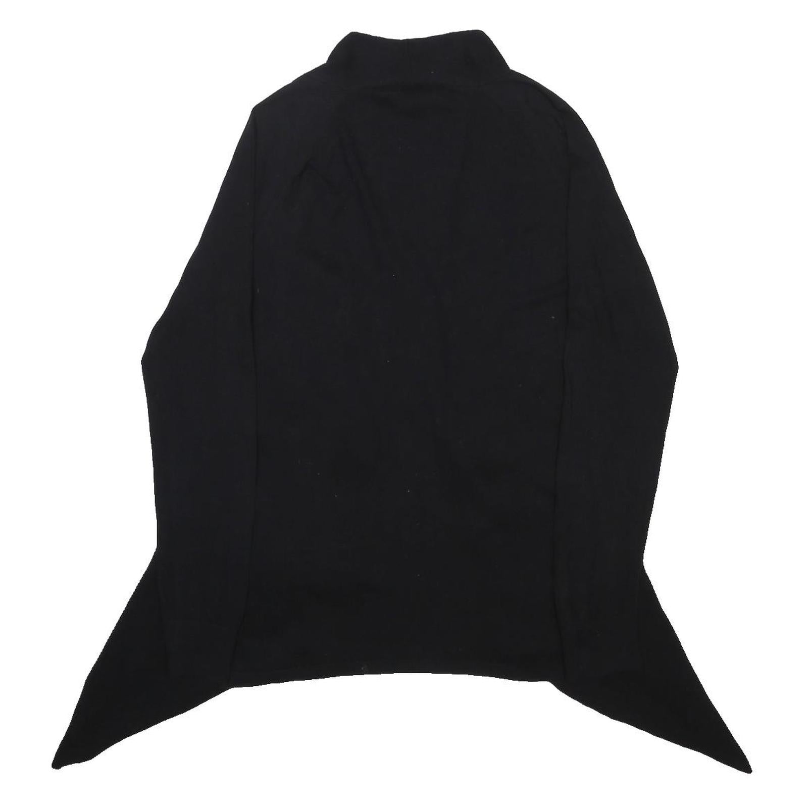ANA Womens Black Plain Pullover Jumper Crew Neck Polyester Blend XL Lightweight