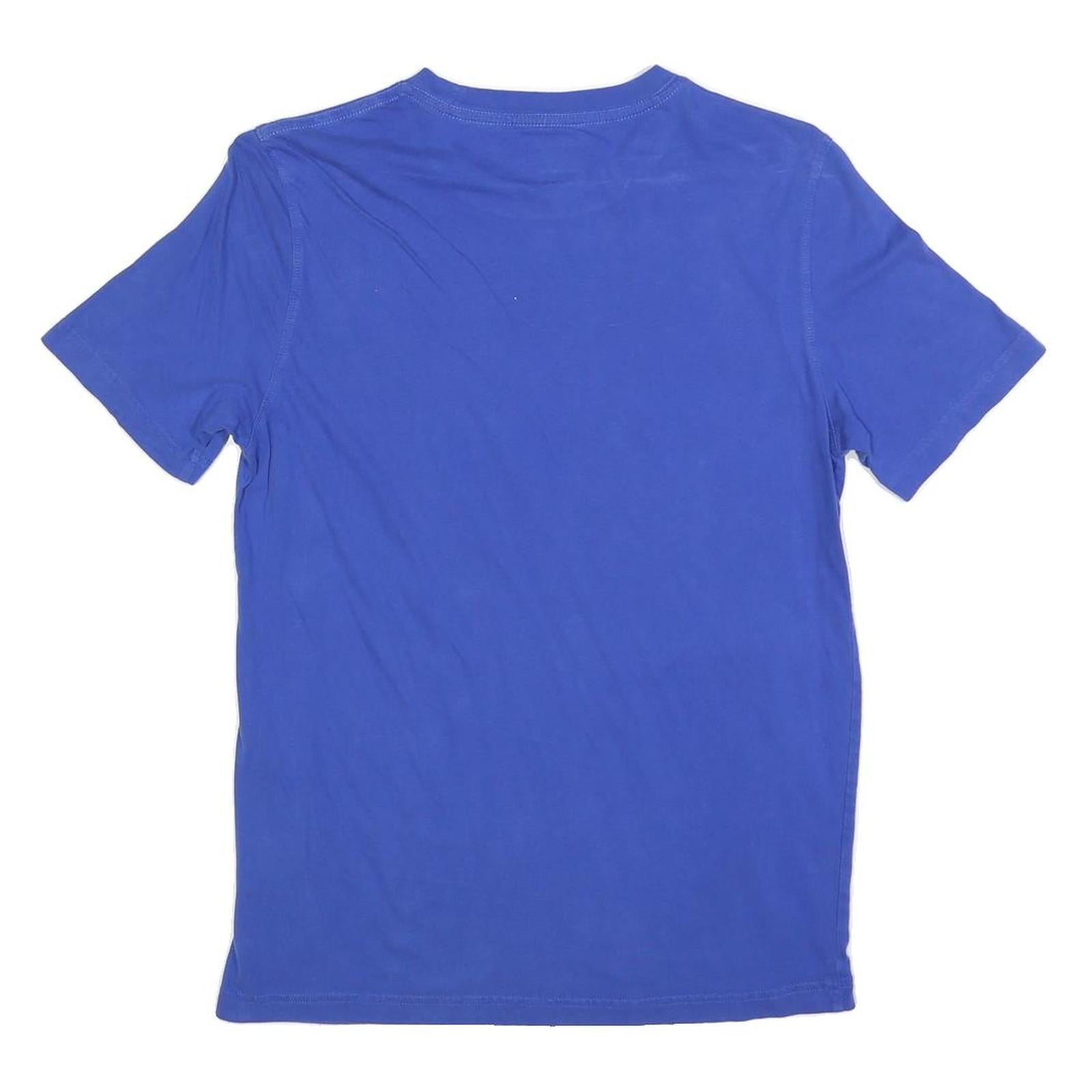 CHAMPION Mens Blue Graphic T-Shirt M Short Sleeve Crew Neck Cotton Blend