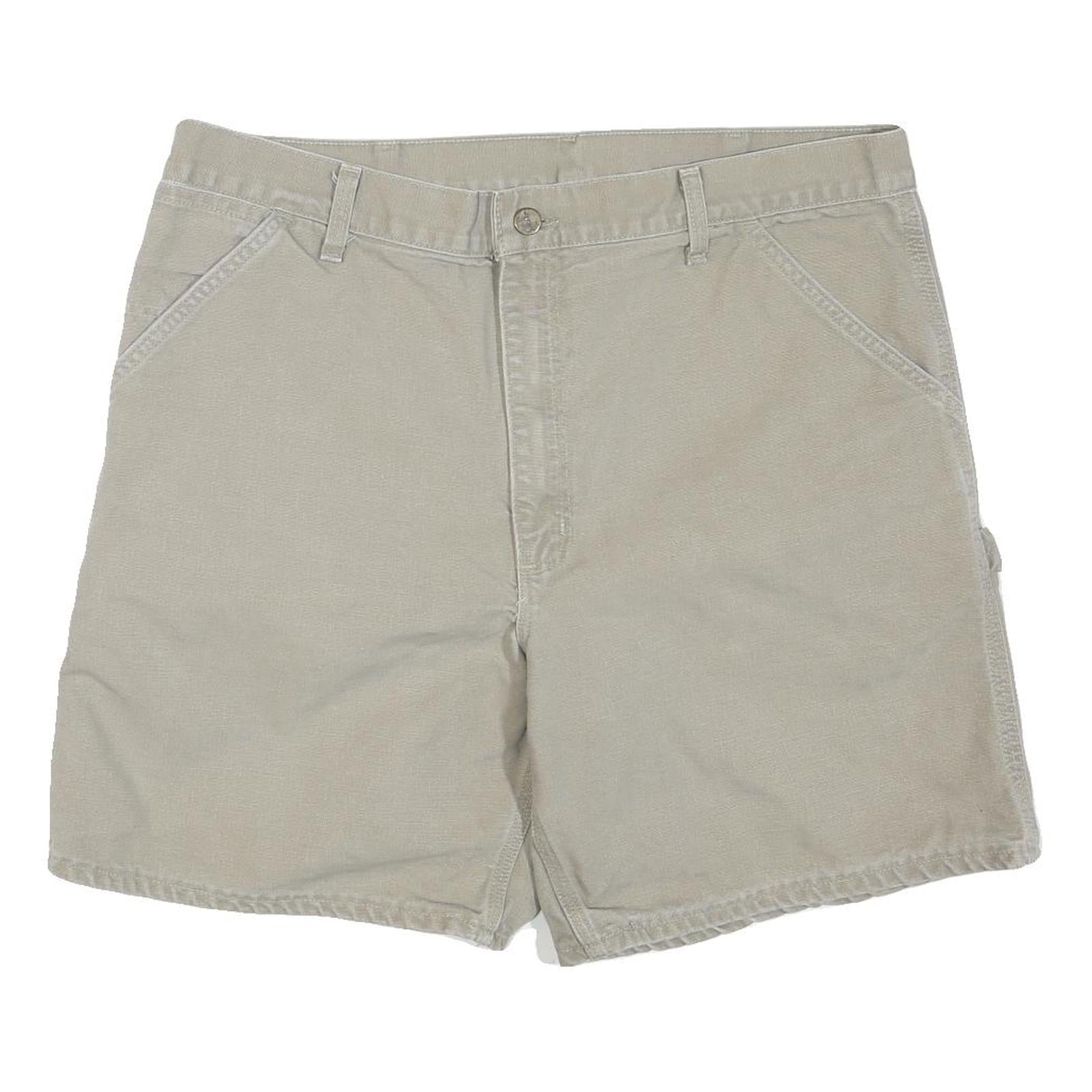 CARHARTT Mens Shorts Beige Casual XL W38 Workwear Durable Polyester Blend