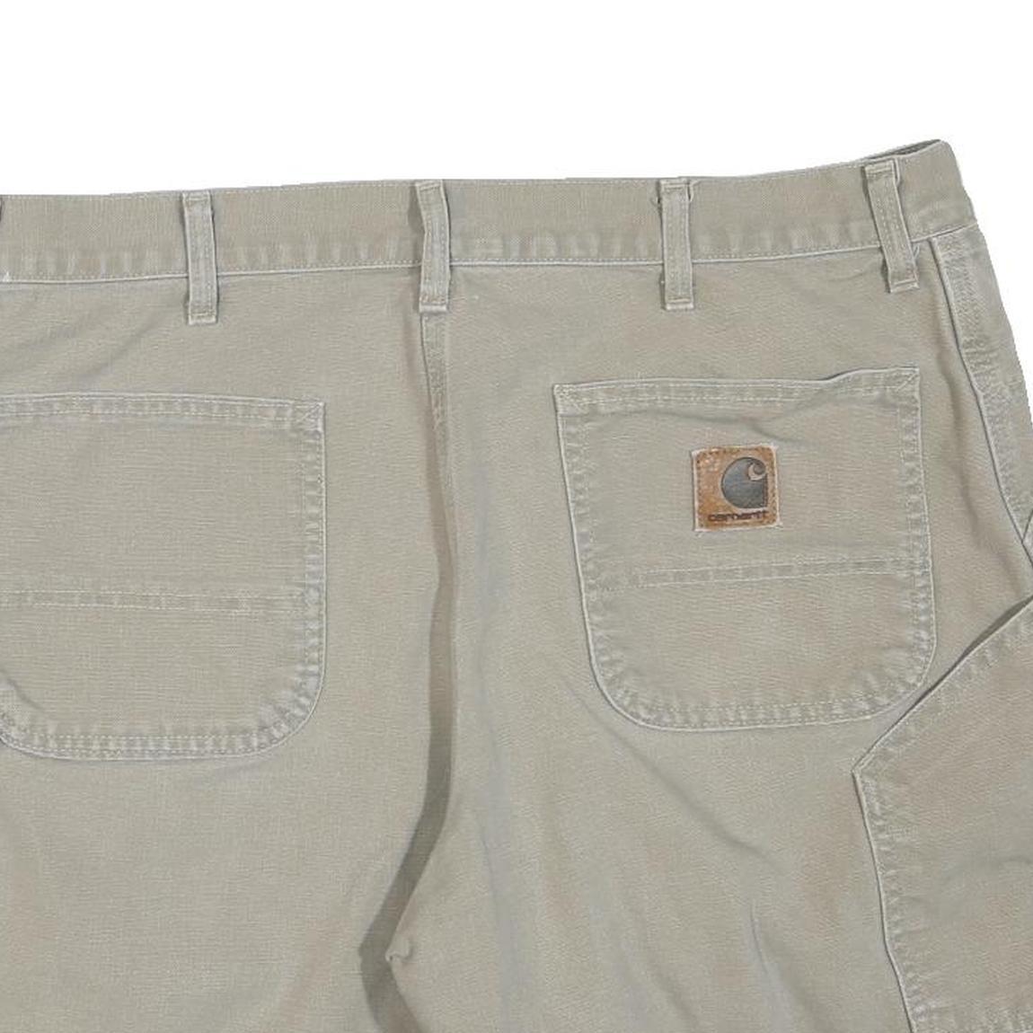 CARHARTT Mens Shorts Beige Casual XL W38 Workwear Durable Polyester Blend