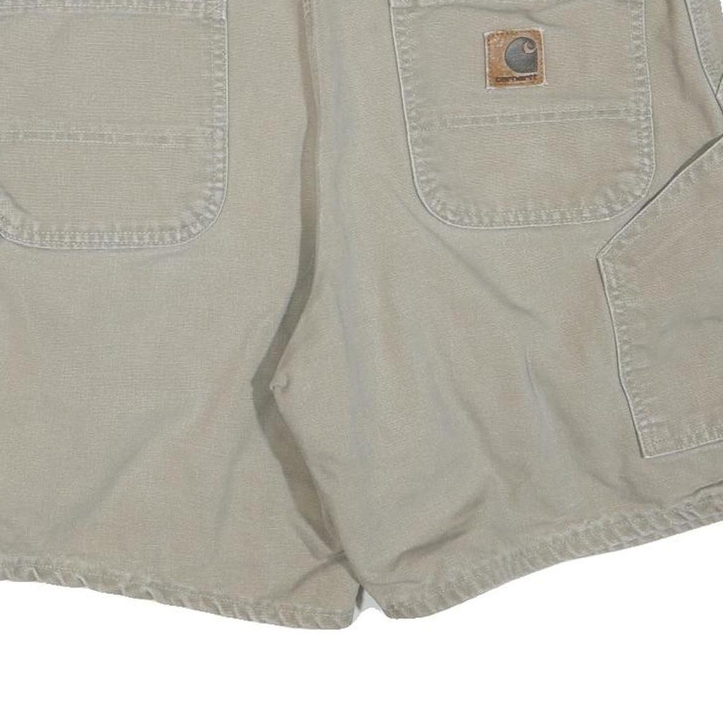 CARHARTT Mens Shorts Beige Casual XL W38 Workwear Durable Polyester Blend
