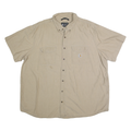 CARHARTT Mens Beige Cotton Blend Workwear Shirt 3XL Button Pocket Casual