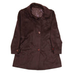 Womens Overcoat Jacket Purple Wool M