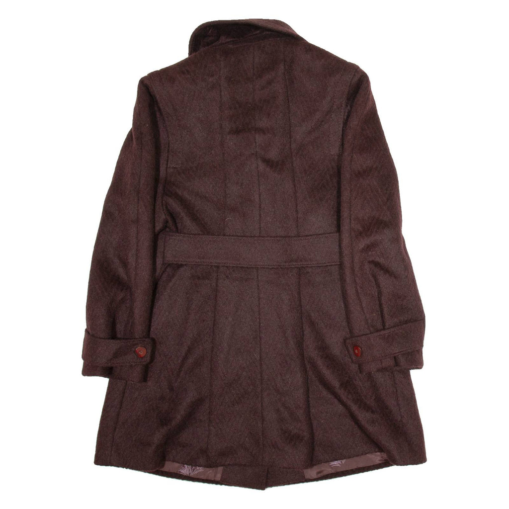 Womens Overcoat Jacket Purple Wool M