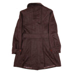 Womens Overcoat Jacket Purple Wool M