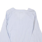 ZARA Womens Blue & White Printed Top Bell Sleeve V-Neck Size M Summer Style