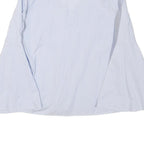 ZARA Womens Blue & White Printed Top Bell Sleeve V-Neck Size M Summer Style