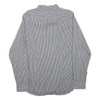 TOMMY HILFIGER Mens Blue & White Striped Shirt 2XL Cotton Blend Button-Down