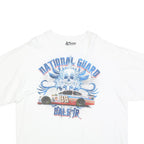 CHASE AUTHENTICS Mens White National Guard Dale Jr Graphic T-Shirt 2XL Short