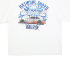 CHASE AUTHENTICS Mens White National Guard Dale Jr Graphic T-Shirt 2XL Short