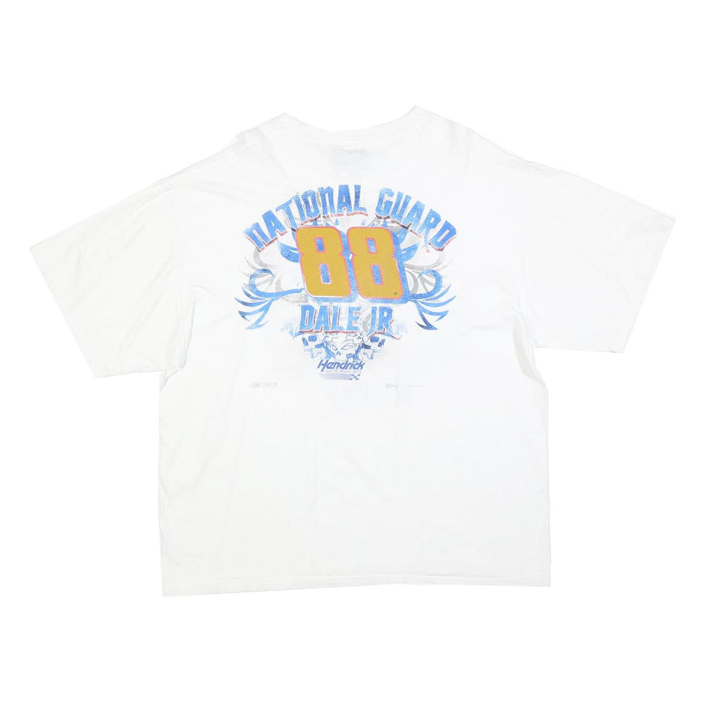 CHASE AUTHENTICS Mens White National Guard Dale Jr Graphic T-Shirt 2XL Short