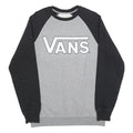 VANS Mens Grey & Black Sweatshirt Crew Neck M Cotton Blend Casual Pullover
