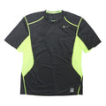 NIKE Mens Black & Neon Yellow Modern T-Shirt M Short Sleeve Crew Neck Sports Gym