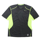 NIKE Mens Black & Neon Yellow Modern T-Shirt M Short Sleeve Crew Neck Sports Gym