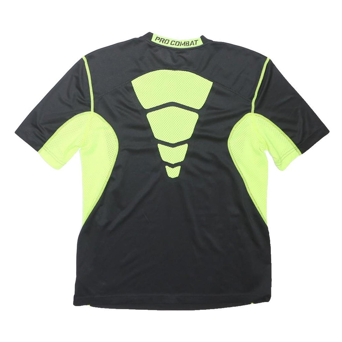 NIKE Mens Black & Neon Yellow Modern T-Shirt M Short Sleeve Crew Neck Sports Gym