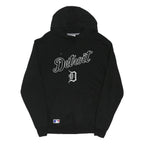 MLB Mens Black Detroit Hoodie L Cotton Blend Pullover Sports Sweater