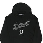 MLB Mens Black Detroit Hoodie L Cotton Blend Pullover Sports Sweater