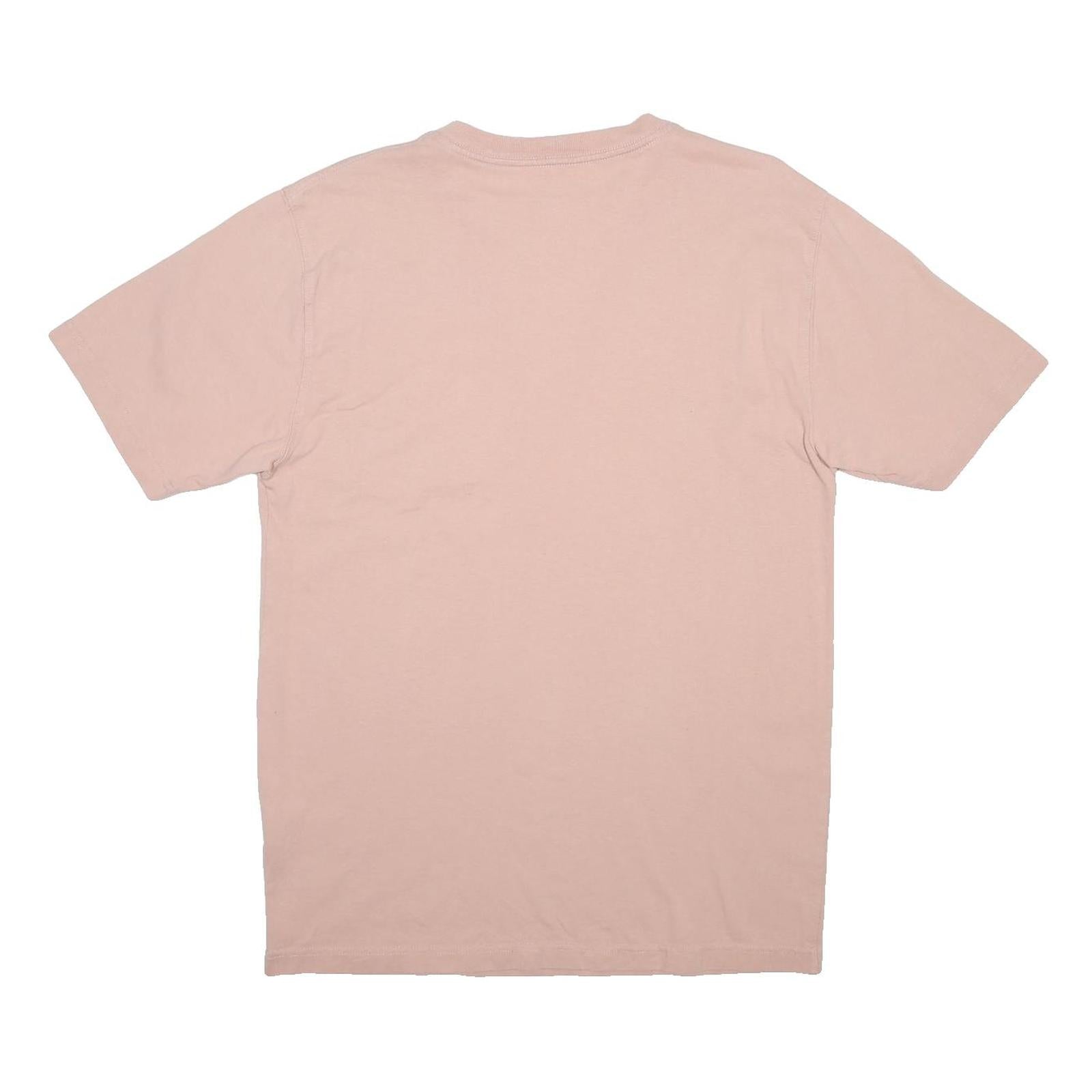 CARHARTT Mens Pink Pocket T-Shirt S Short Sleeve Crew Neck Cotton Casual