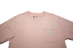 CARHARTT Mens Pink Pocket T-Shirt S Short Sleeve Crew Neck Cotton Casual