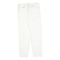 LEVI'S Womens White Regular Fit Straight Denim Jeans W26 L28 Classic Button
