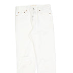 LEVI'S Womens White Regular Fit Straight Denim Jeans W26 L28 Classic Button