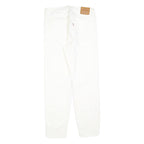 LEVI'S Womens White Regular Fit Straight Denim Jeans W26 L28 Classic Button