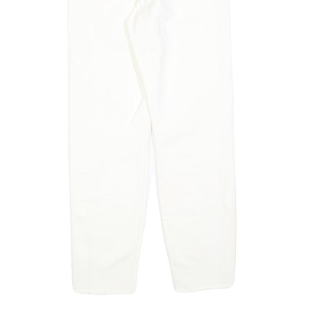 LEVI'S Womens White Regular Fit Straight Denim Jeans W26 L28 Classic Button