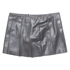 Womens Pleated Skirt Brown Short M