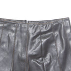 Womens Pleated Skirt Brown Short M