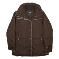 THE NORTH FACE Womens Brown Nylon Jacket M Plain Zip Outdoor Casual Warm