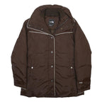 THE NORTH FACE Womens Brown Nylon Jacket M Plain Zip Outdoor Casual Warm