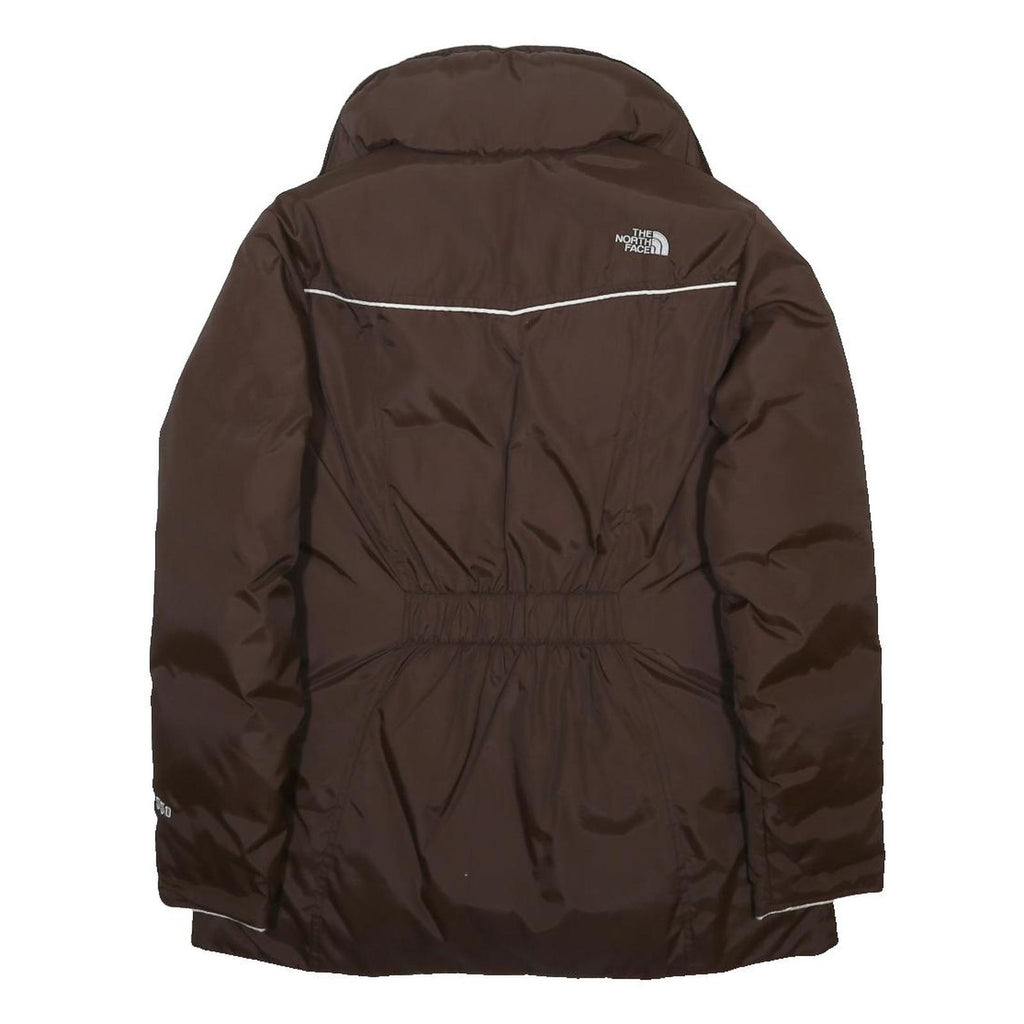THE NORTH FACE Womens Brown Nylon Jacket M Plain Zip Outdoor Casual Warm