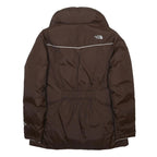THE NORTH FACE Womens Brown Nylon Jacket M Plain Zip Outdoor Casual Warm