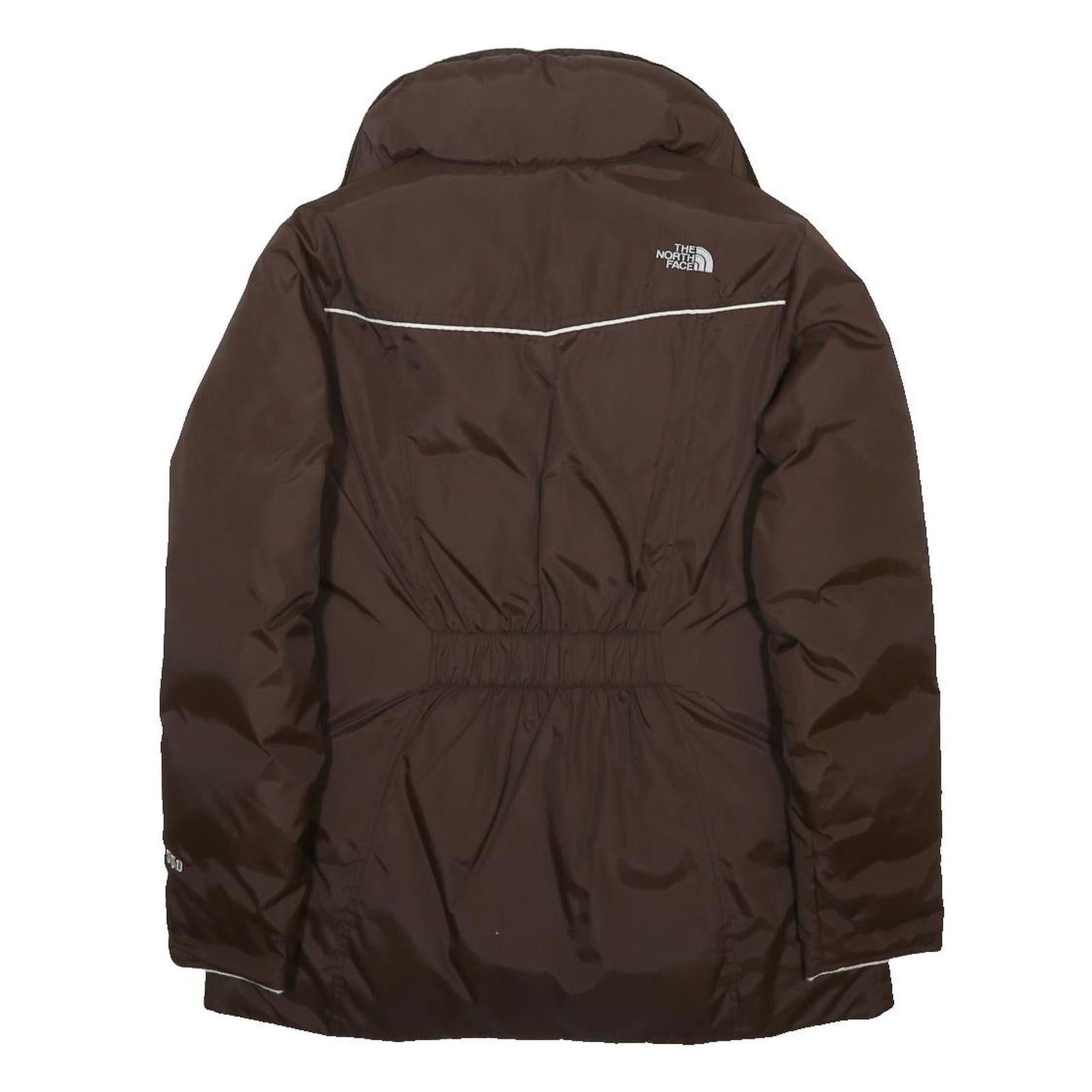 THE NORTH FACE Womens Brown Nylon Jacket M Plain Zip Outdoor Casual Warm