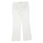 LEI Womens White Regular Bootcut Denim Jeans Cotton Blend Light W32 L30