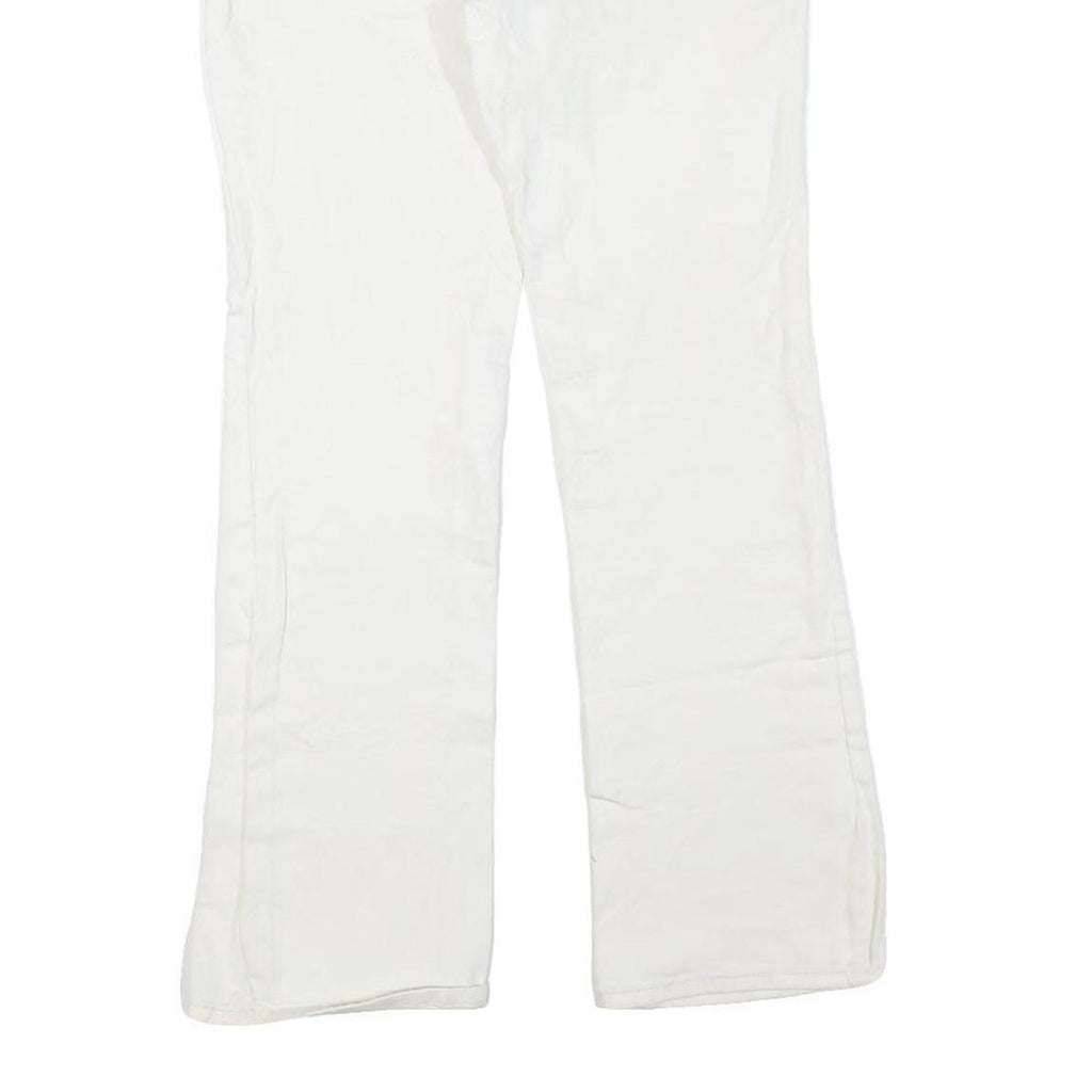 LEI Womens White Regular Bootcut Denim Jeans Cotton Blend Light W32 L30