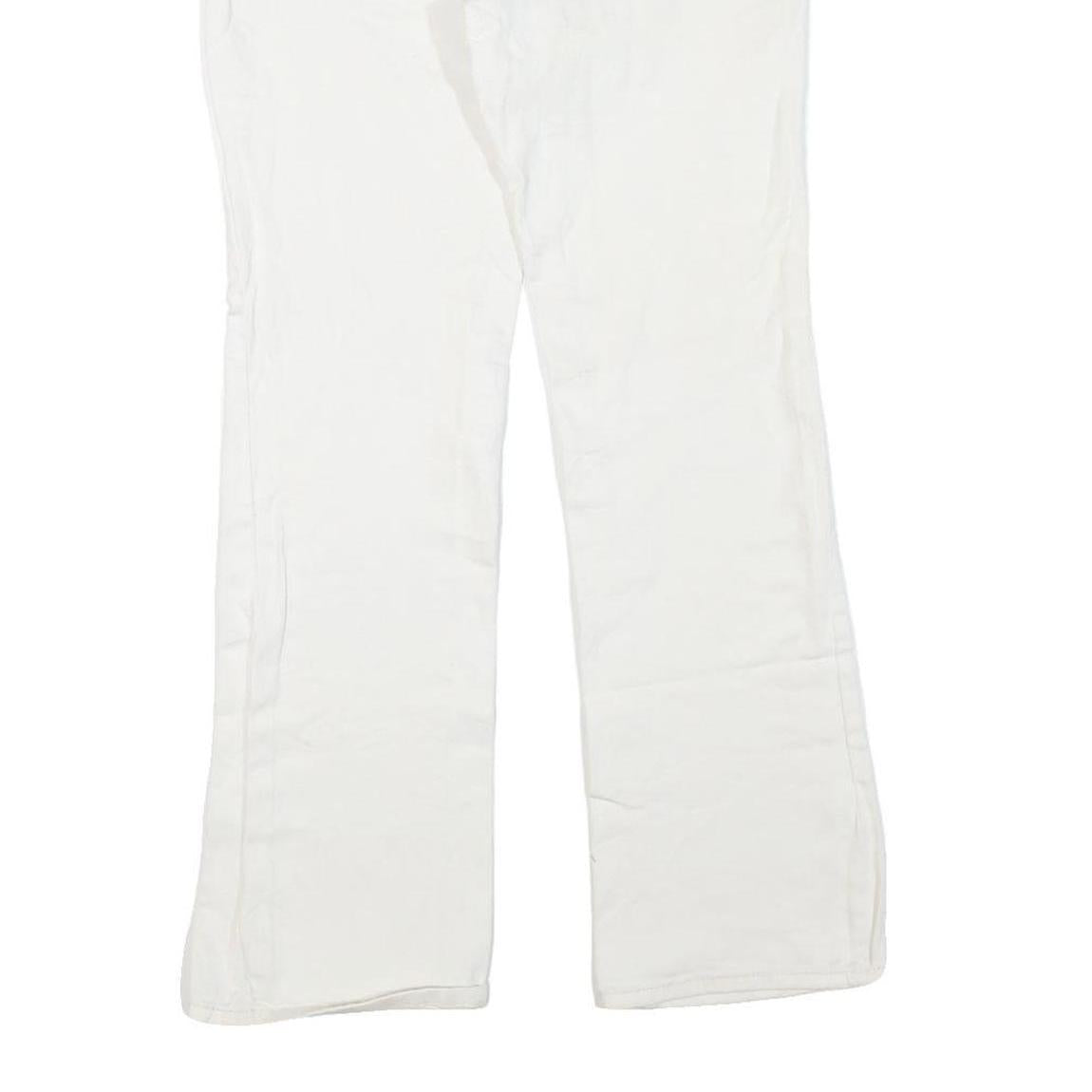 LEI Womens White Regular Bootcut Denim Jeans Cotton Blend Light W32 L30