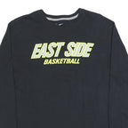 NIKE Mens Black East Side Basketball Graphic T-Shirt XL Long Sleeve Crew Neck