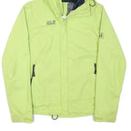 JACK WOLFSKIN Womens Yellow Jacket S Polyester Blend Outdoor Zip Hooded Pocket