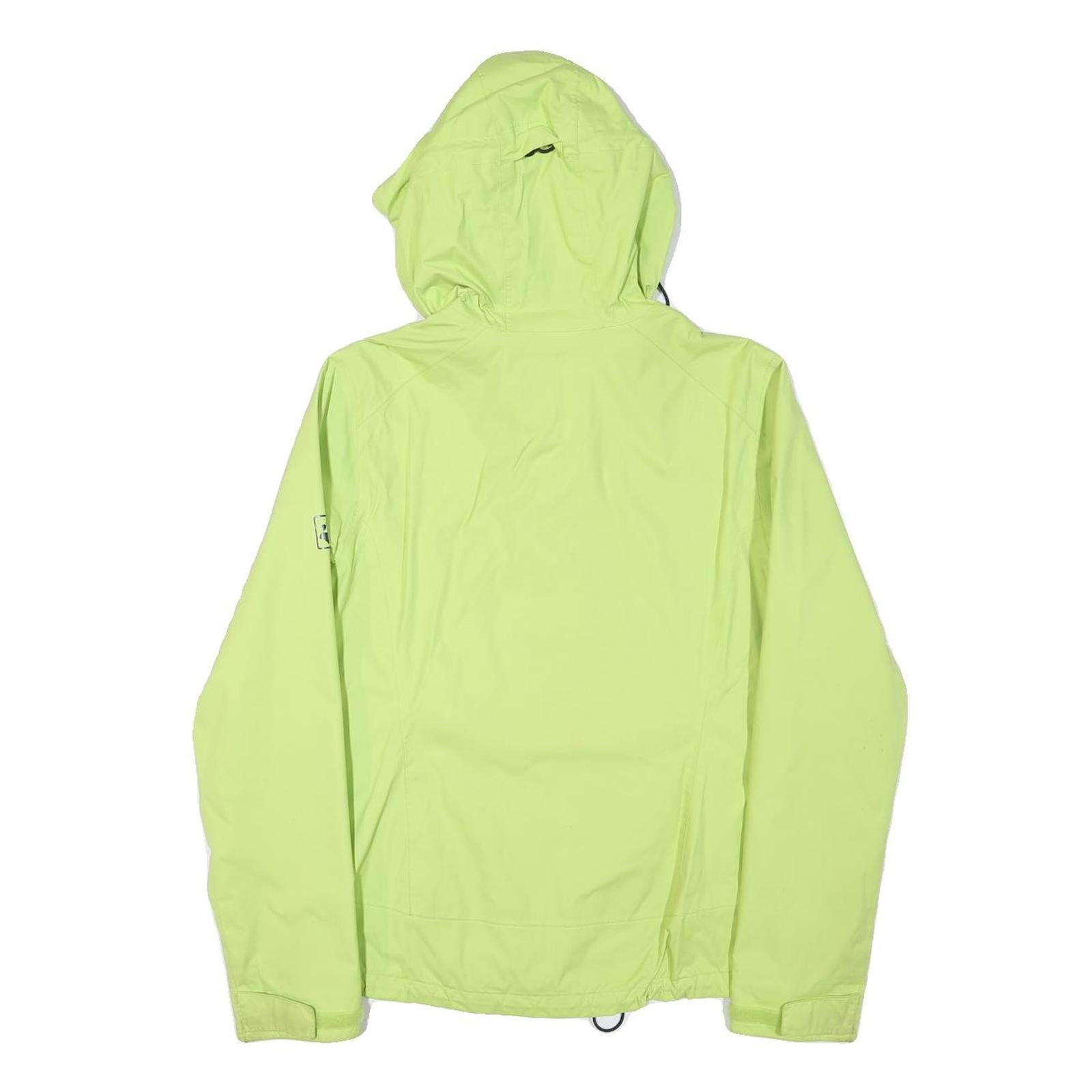 JACK WOLFSKIN Womens Yellow Jacket S Polyester Blend Outdoor Zip Hooded Pocket