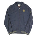 ESSENTIAL HERITAGE Mens Navy Blue Zip Jacket L Polyester Blend Plain Casual