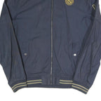 ESSENTIAL HERITAGE Mens Navy Blue Zip Jacket L Polyester Blend Plain Casual