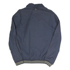 ESSENTIAL HERITAGE Mens Navy Blue Zip Jacket L Polyester Blend Plain Casual