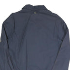ESSENTIAL HERITAGE Mens Navy Blue Zip Jacket L Polyester Blend Plain Casual