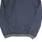 ESSENTIAL HERITAGE Mens Navy Blue Zip Jacket L Polyester Blend Plain Casual