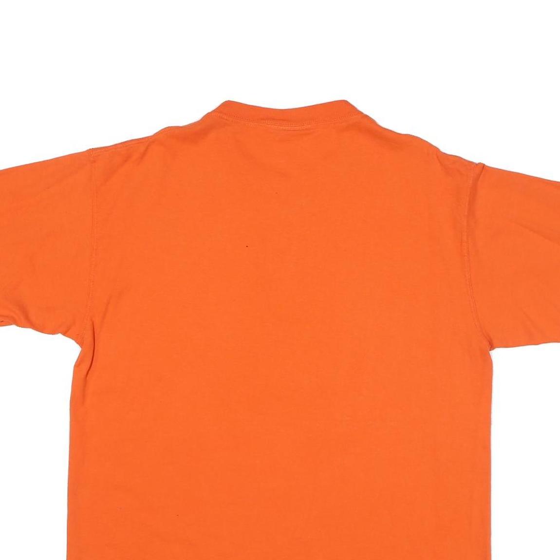 Mens Orange Denver Broncos Graphic T-Shirt M Short Sleeve Crew Neck Cotton Blend